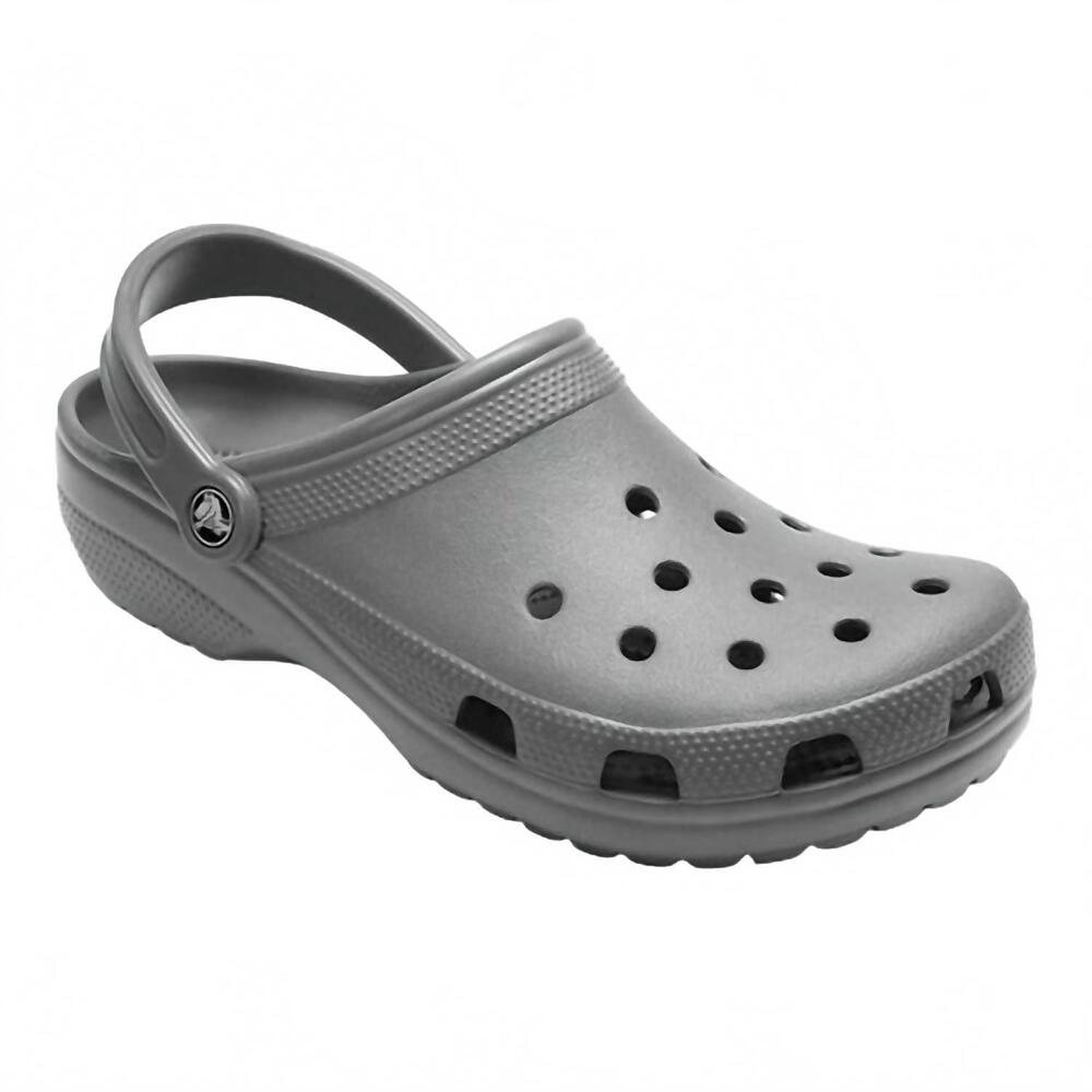 NEW CROCS men's classic casual clogs in grey